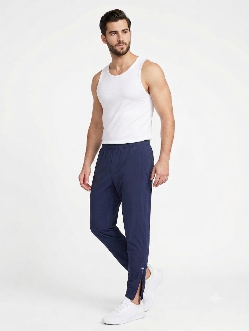 all in motion Navy Men's Athletic Zip-Hem Joggers Large - Picture 10 of 12